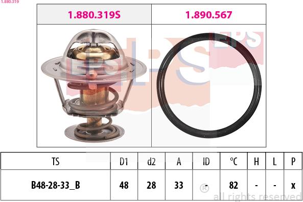 EPS 1.880.319 - Coolant thermostat / housing onlydrive.pro