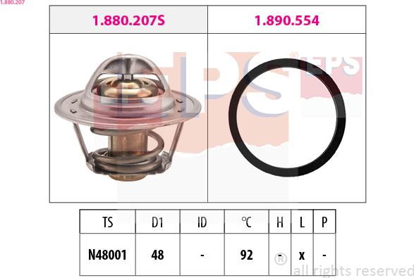 EPS 1.880.207 - Coolant thermostat / housing onlydrive.pro