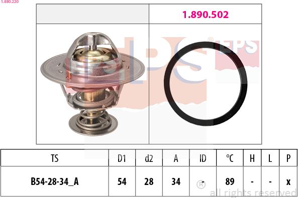 EPS 1.880.220 - Coolant thermostat / housing onlydrive.pro