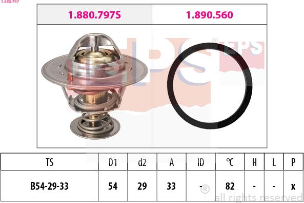 EPS 1.880.797 - Termostats, Dzesēšanas šķidrums onlydrive.pro