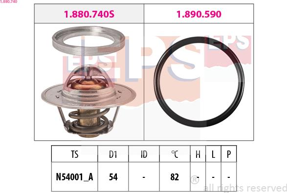 EPS 1.880.740 - Coolant thermostat / housing onlydrive.pro