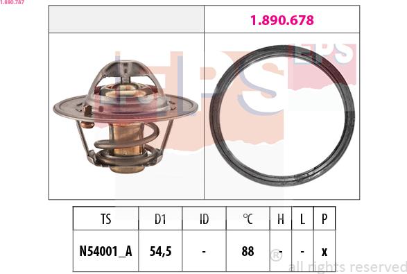 EPS 1.880.787 - Coolant thermostat / housing onlydrive.pro