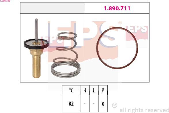 EPS 1.880.736 - Coolant thermostat / housing onlydrive.pro