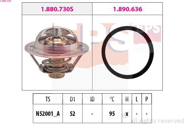 EPS 1.880.730 - Coolant thermostat / housing onlydrive.pro