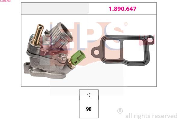 EPS 1.880.733 - Termostats, Dzesēšanas šķidrums onlydrive.pro