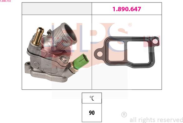 EPS 1.880.732 - Termostats, Dzesēšanas šķidrums onlydrive.pro