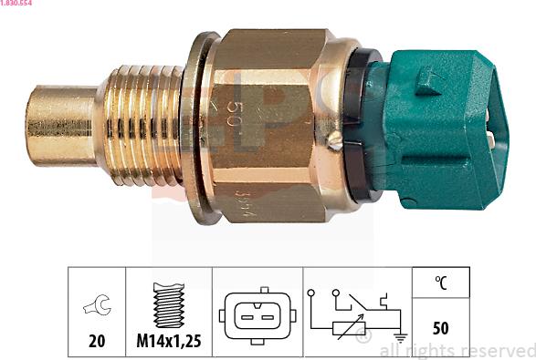 EPS 1.830.554 - Sensor, coolant temperature onlydrive.pro