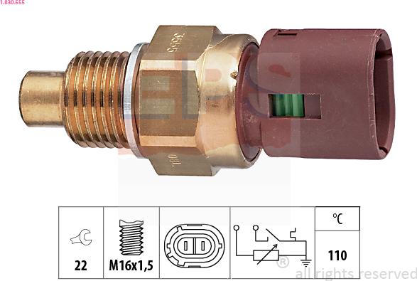 EPS 1.830.555 - Sensor, coolant temperature onlydrive.pro