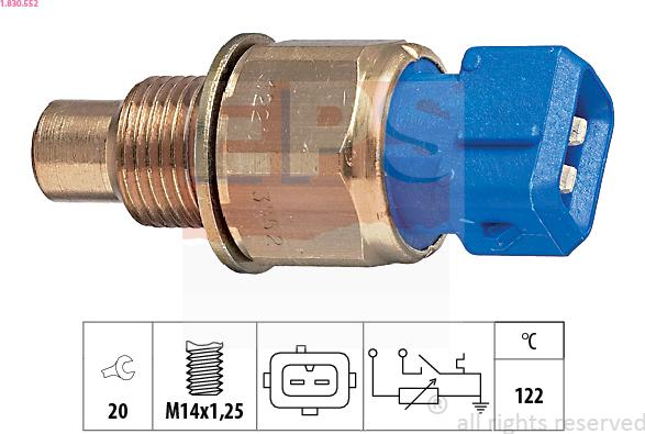 EPS 1.830.552 - Sensor, coolant temperature onlydrive.pro