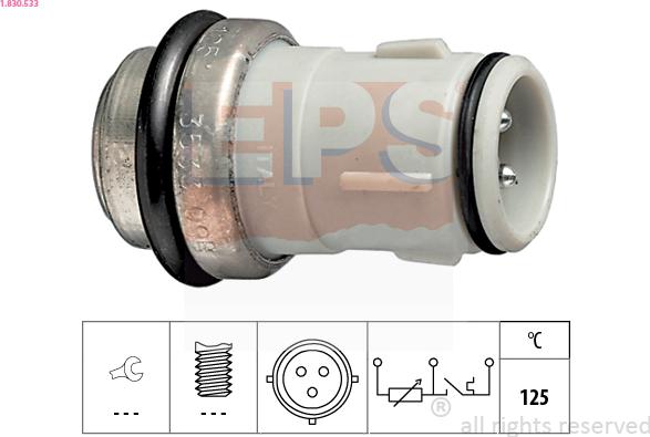 EPS 1.830.533 - Sensor, coolant temperature onlydrive.pro