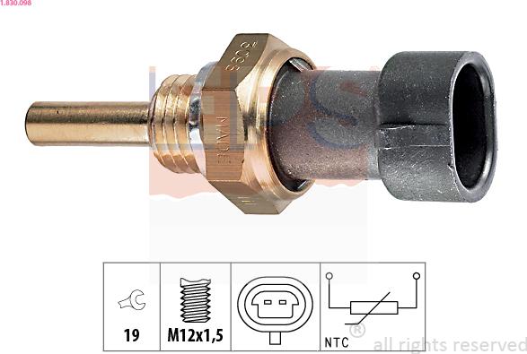 EPS 1.830.098 - Sensor, oil temperature onlydrive.pro