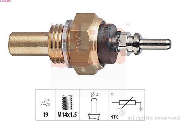 EPS 1.830.088 - Sensor, coolant temperature onlydrive.pro