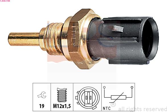 EPS 1.830.198 - Sensor, oil temperature onlydrive.pro