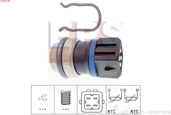 EPS 1.830.146 - Sensor, coolant temperature onlydrive.pro