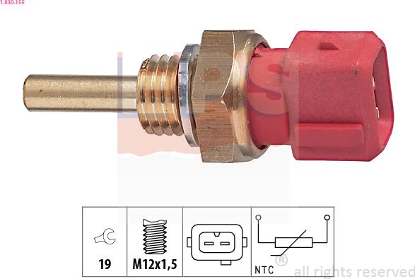 EPS 1.830.155 - Sensor, coolant temperature onlydrive.pro