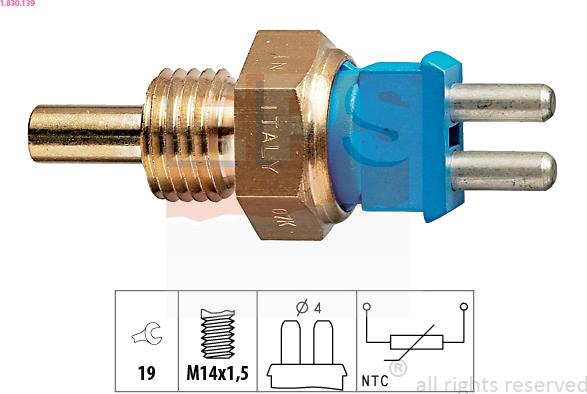 EPS 1.830.139 - Sensor, coolant temperature onlydrive.pro