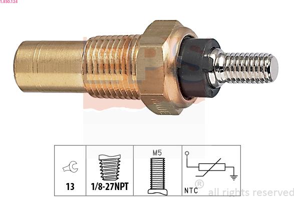 EPS 1.830.124 - Sensor, coolant temperature onlydrive.pro