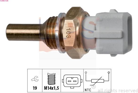 EPS 1.830.126 - Sensor, coolant temperature onlydrive.pro