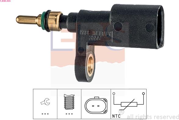 EPS 1.830.355 - Sensor, coolant temperature onlydrive.pro