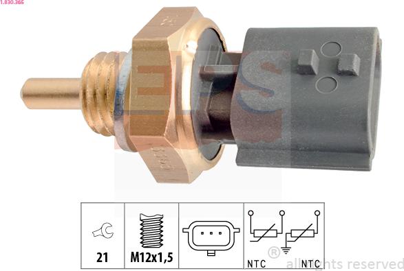 EPS 1.830.365 - Sensor, coolant temperature onlydrive.pro