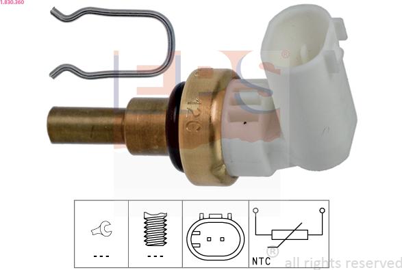 EPS 1.830.360 - Sensor, coolant temperature onlydrive.pro