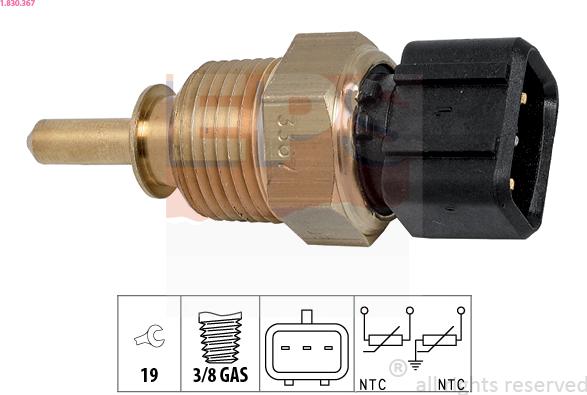 EPS 1.830.367 - Sensor, coolant temperature onlydrive.pro