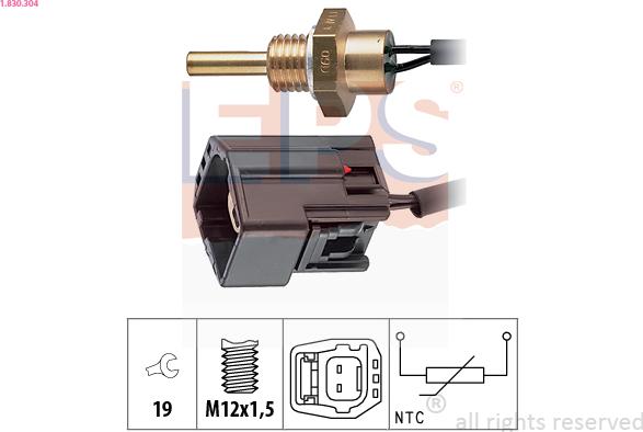 EPS 1.830.304 - Sensor, coolant temperature onlydrive.pro