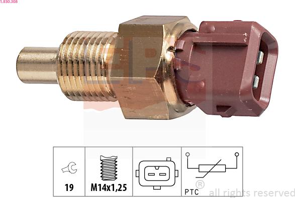 EPS 1.830.308 - Sensor, coolant temperature onlydrive.pro