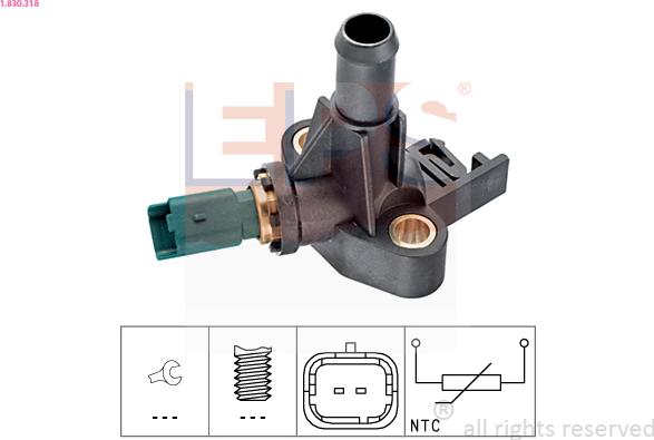 EPS 1.830.318 - Sensor, coolant temperature onlydrive.pro