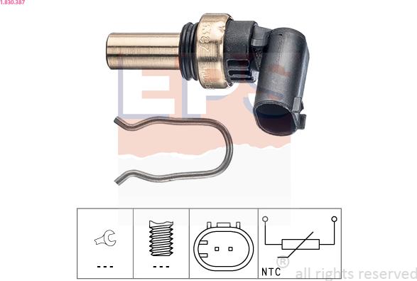 EPS 1.830.387 - Sensor, coolant temperature onlydrive.pro