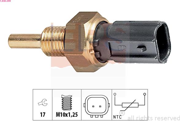 EPS 1.830.299 - Sensor, coolant temperature onlydrive.pro