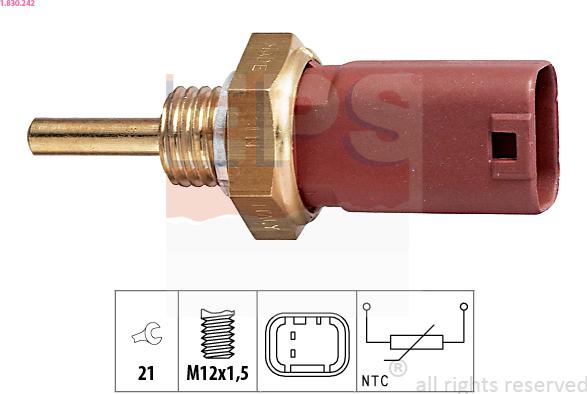 EPS 1.830.242 - Sensor, coolant temperature onlydrive.pro