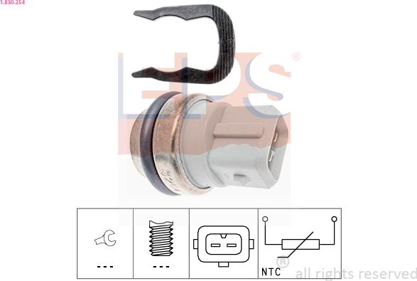 EPS 1.830.254 - Sensor, coolant temperature onlydrive.pro