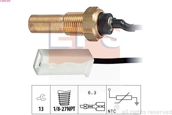 EPS 1.830.250 - Sensor, oil temperature onlydrive.pro