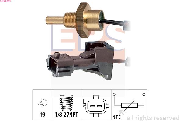 EPS 1.830.253 - Sensor, coolant temperature onlydrive.pro