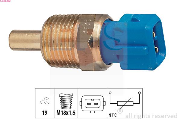 EPS 1.830.262 - Sensor, coolant temperature onlydrive.pro