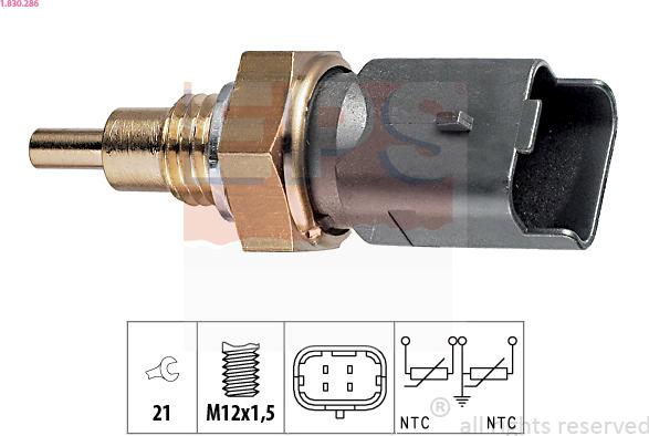 EPS 1.830.286 - Sensor, coolant temperature onlydrive.pro