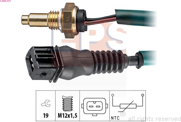 EPS 1.830.237 - Sensor, coolant temperature onlydrive.pro