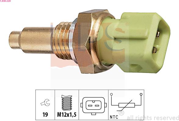 EPS 1.830.220 - Sensor, coolant temperature onlydrive.pro