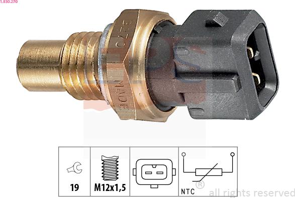 EPS 1.830.270 - Sensor, coolant temperature onlydrive.pro