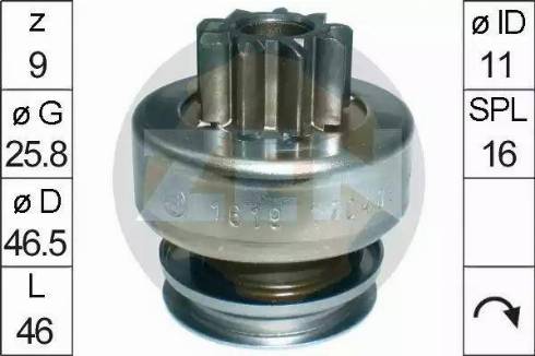 ERA 225687 - Bendix, starter pinion onlydrive.pro