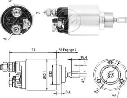 ERA 227034 - Тяговое реле, соленоид, стартер onlydrive.pro