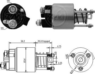 ERA ZM1397 - Solenoid Switch, starter onlydrive.pro