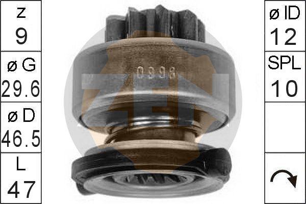 ERA ZN0998 - Bendix, starter pinion onlydrive.pro