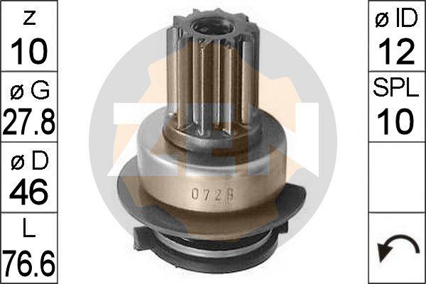 ERA ZN0729 - Bendix, starter pinion onlydrive.pro