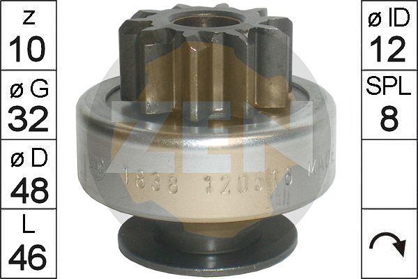 ERA ZN1838 - Bendix, starter pinion onlydrive.pro