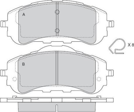 TOYOTA SU001B3771 - BRAKE PAD KIT FRONT onlydrive.pro