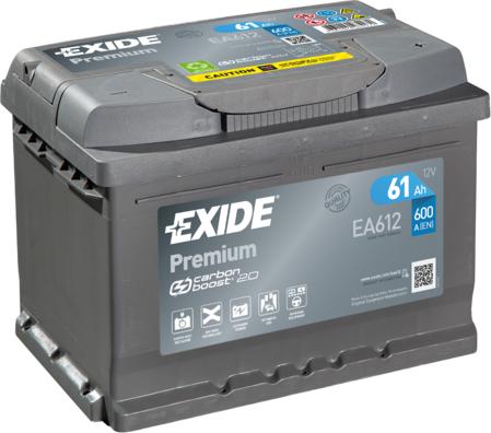 Exide EA612 - Стартерная аккумуляторная батарея, АКБ onlydrive.pro