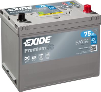 Exide EA754 - Starterio akumuliatorius onlydrive.pro