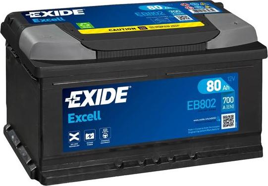 Exide EB802 - Стартерная аккумуляторная батарея, АКБ onlydrive.pro